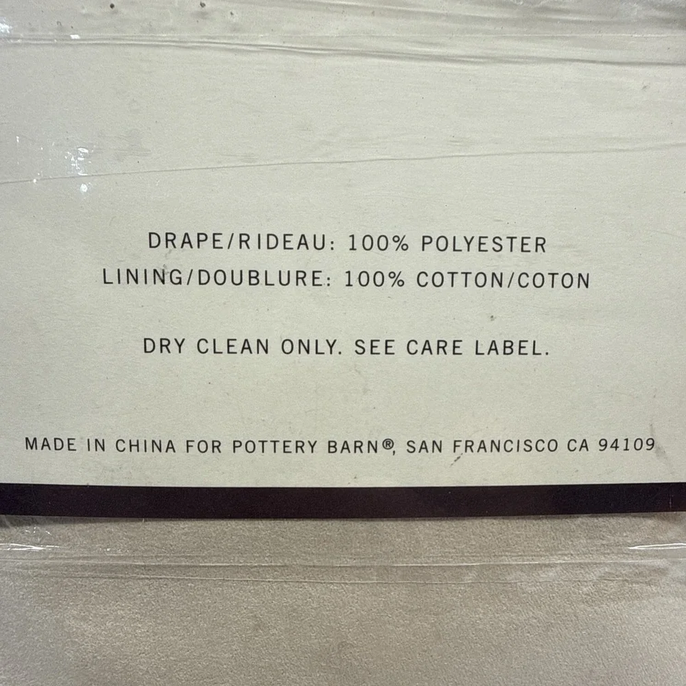 (1) Pottery Barn FINN Suede Drape Rideau 50 x 84 127 X 213 CM Fast Shipping